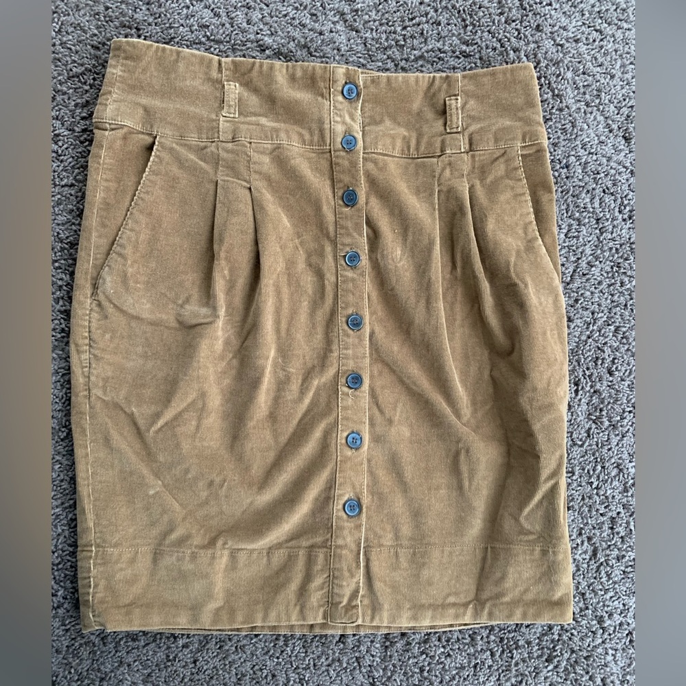 Zara High Waisted Corduroy Skirt
